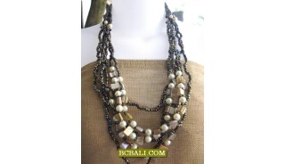 bali handmade necklaces beads multi strand long 